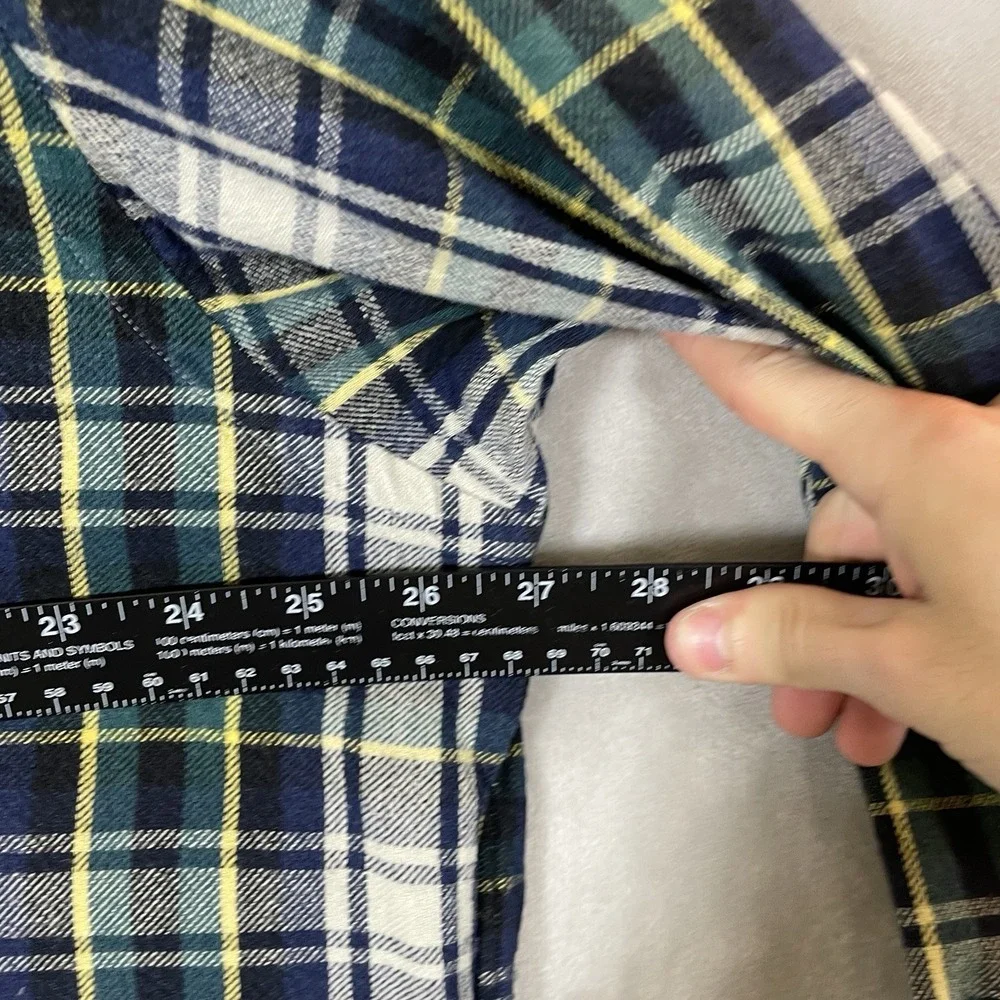 Ralph Lauren Blake Heavyweight Cotton Flannel Men XL Plaid 90s Button Down Shirt